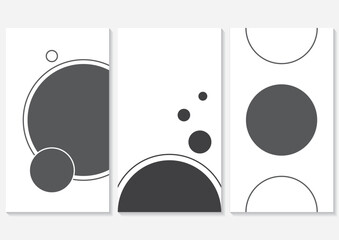 set of monochrome minimalist cover template