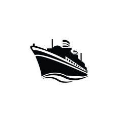 cruise ship icon design template © Aris