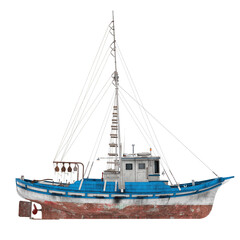 Fishing Ship Isolated