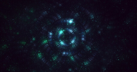 3D rendering abstract round light background