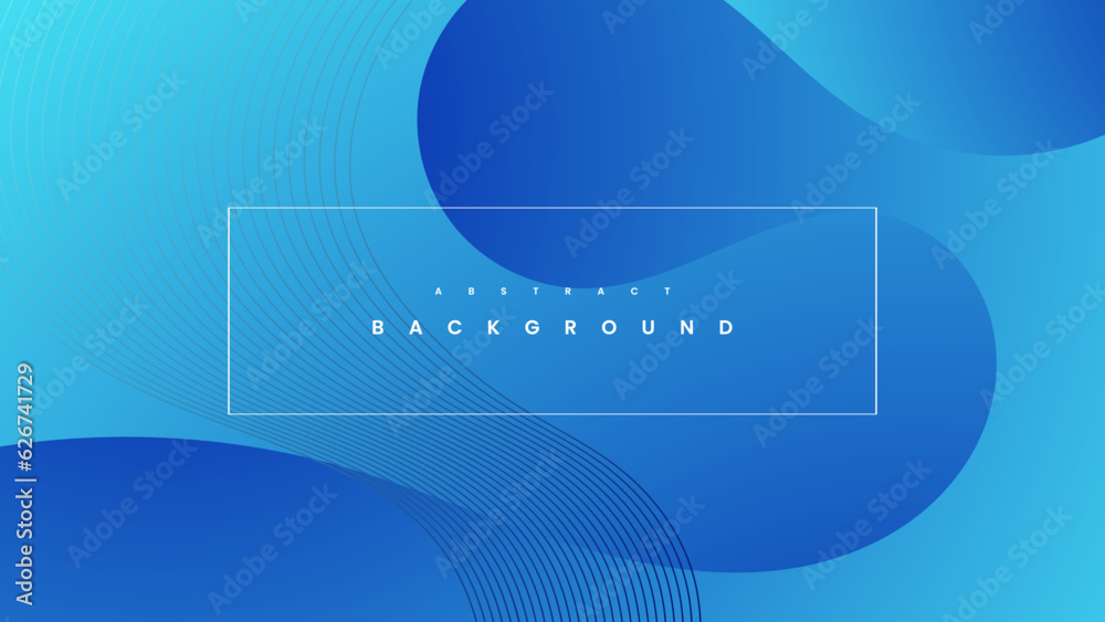 Aufkleber abstract fluid blue gradient background with lines