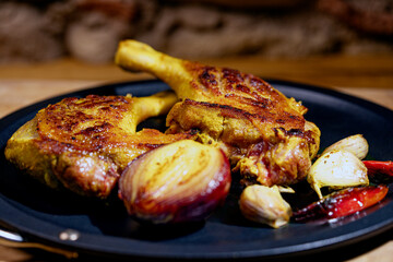 roasted chicken with vegetables