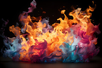 multicolour fire background