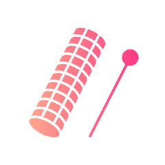 Curler With Pin gradient icon