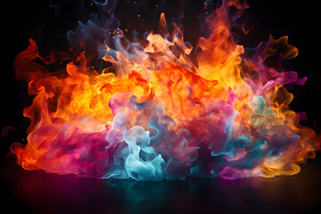 Fototapeta premium multicolour fire background