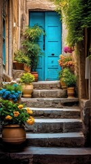 Fototapeta na wymiar Enchanting French Countryside: Medieval Fantasy Doorways