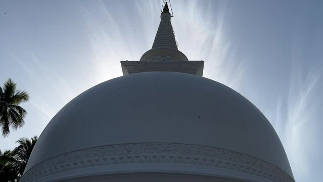 buddhist stupa in the sunshine Muthiyanganaya Badulla Sri Lanka