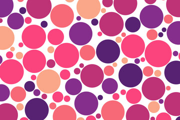 Colorful random mosaic circle dots background. Circles bubble pattern vector illustration.