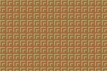 Brown linear block seamless pattern background. Vector illustration.