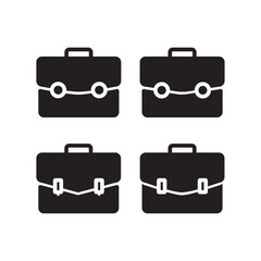 Bag for work icon, Briefcase icon. portfolio symbol. Flat vector sign isolated on white background. Simple vector illustration for graphic and web design.