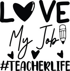 Teacher T-shirt design Lettering