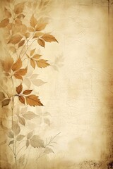 Vintage canvas backdrop, floating leaves, Autumnal Forest Serenity