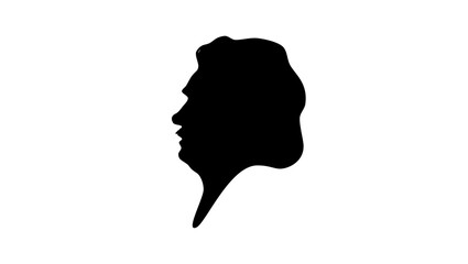 Fototapeta na wymiar Honore de Balzac silhouette