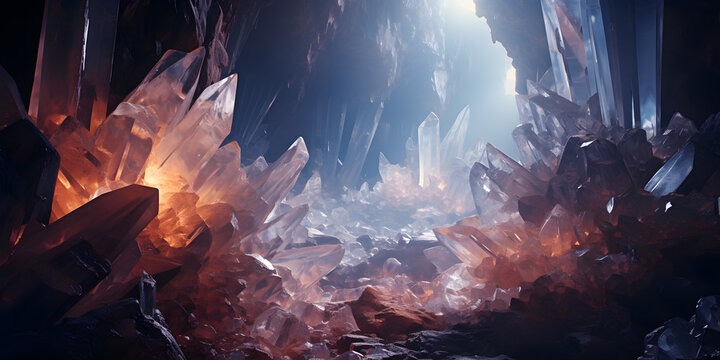 inside of a crystal cave