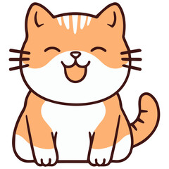 Smile Cat Color Cat Cartoon