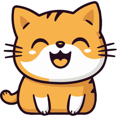 Smile Cat Color Cat Cartoon