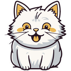 Smile Cat Color Cat Cartoon