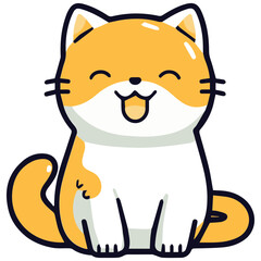Smile Cat Color Cat Cartoon