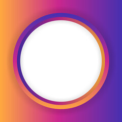 gradient purple circle frame on transparent background