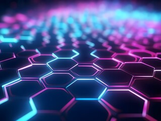 Naklejka premium Futuristische Atmosphäre: Der geheimnisvolle Neon Hintergrund