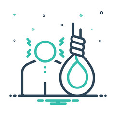 Mix icon for suicide