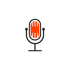 Microphone logo vector symbol
