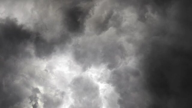 Thunderstorm With Lightning Bolt in gray clouds