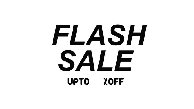 Flash sale logo popup animation ( 4K )