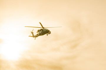 Naklejka na ściany i meble helicopter in the sky