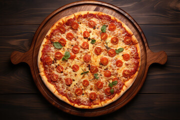 pizza on table background