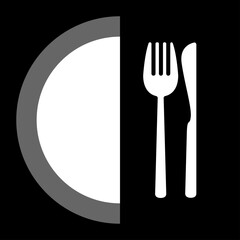 Fork and knife. vector illustration.