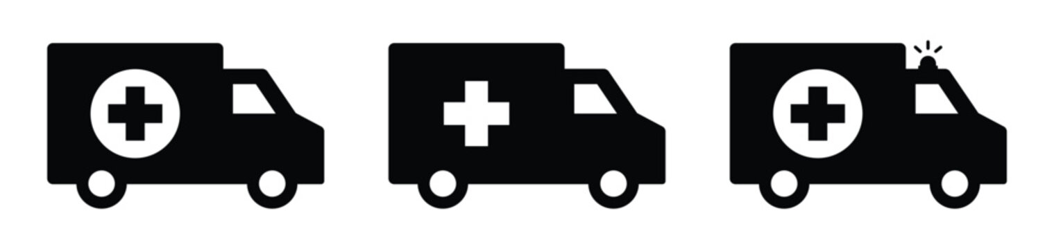 Ambulance car icon. Medical car icon, vector illustration