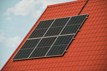 "Sustainable Modern House with Solar Panels: A Beautiful Blend of Style and Renewable Energy