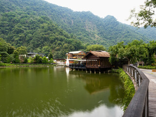 Fototapeta na wymiar Checheng,TAIWAN - JUNE 10: Landscape at Checheng village on June 10, 2023 at Nantou, Taiwan.It is a famous tourist spot in Nantou County, Taiwan.