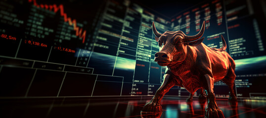 Fototapeta premium 3D Financial and Economic concept