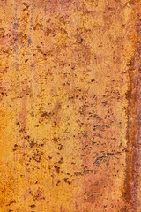 Abstract orange metal rusting background asset, brown flaking paint