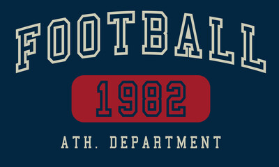 Football Ath. department typography, t-shirt graphics, vectors
