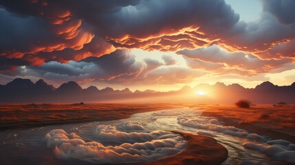 Sunrise with Unique Cloud Formations