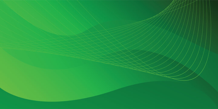 Green abstract background and green line