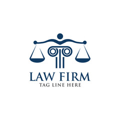 law firm, justice, scale logo design vector