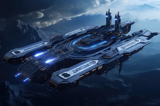  A seasoned scifi space explorer clad in an advanced, generative artificial intelligence