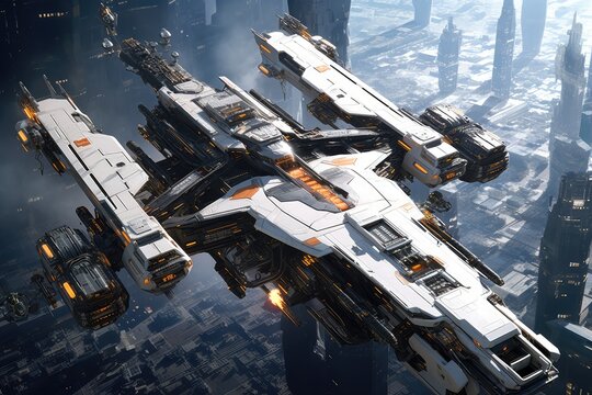  A seasoned scifi space explorer clad in an advanced, generative artificial intelligence