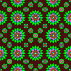 Ikate Seamless decorative pattern with ornament. Background for printing on paper, wallpaper, covers, textiles, fabrics, for decoration, decoupage, scrapbooking and other