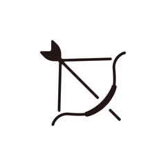 Archery icon.Flat silhouette version.
