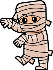 Mummy . Halloween cartoon characters . PNG .