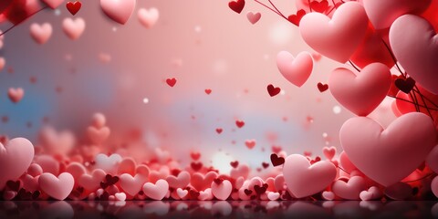 Obraz premium Valentines Shiny Luxury Pink Glitter Background with Defocused Abstract Lights