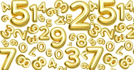  Attractive view  Backgrounds gold numbers set 1 -9 illustrations