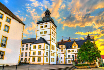 Naklejka premium Gymnasium Theodorianum in Paderborn at sunset - North Rhine-Westphalia, Germany