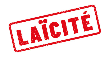 tampon rouge "la&iuml;cit&eacute;" - laicit&eacute;