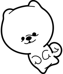 Pomeranian Dog Coloring Page